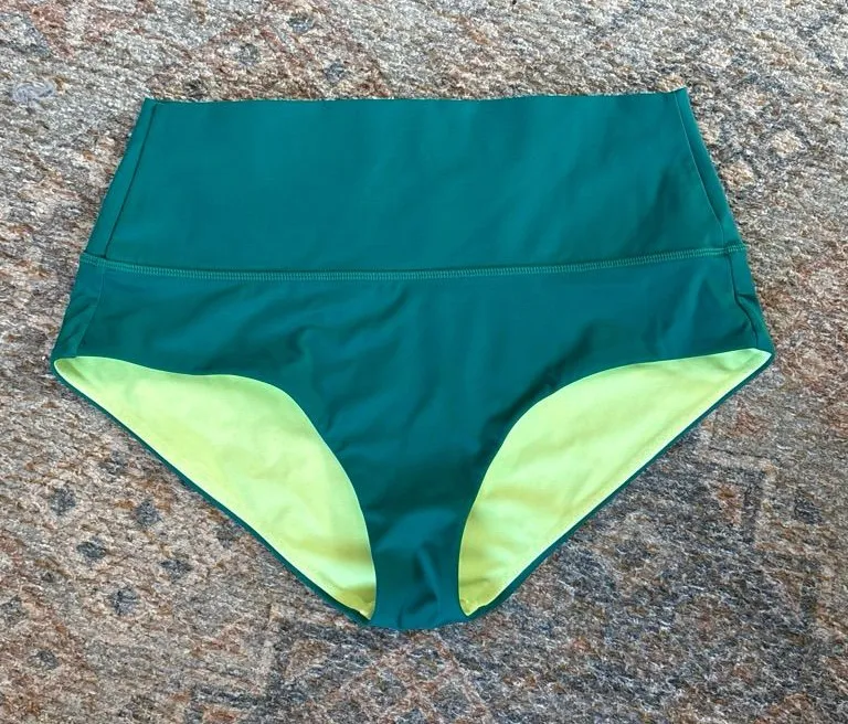 Athleta and Alicia Keys High-Waist Bikini Bottoms - Green & Lime