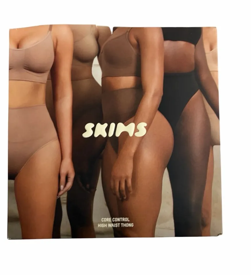 SKIMS Core Control High Waist Thong – Clay – Size Small – New in Box
