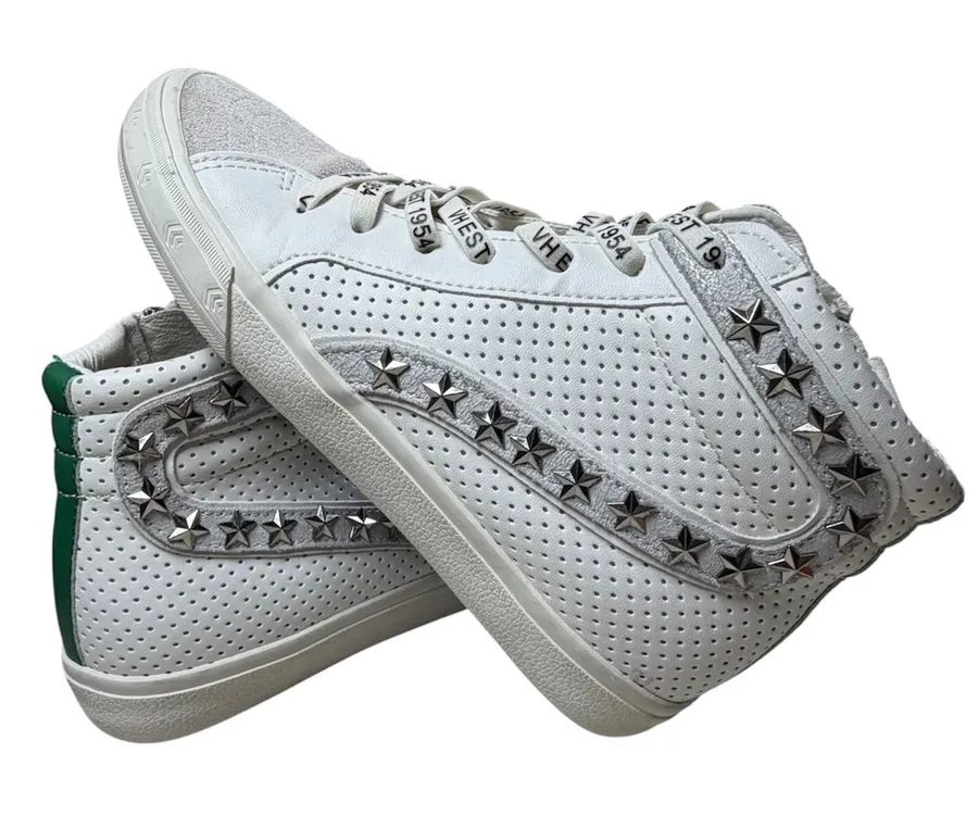 Vintage Havana Gadol White Star Studded High Top Sneakers Womens 7