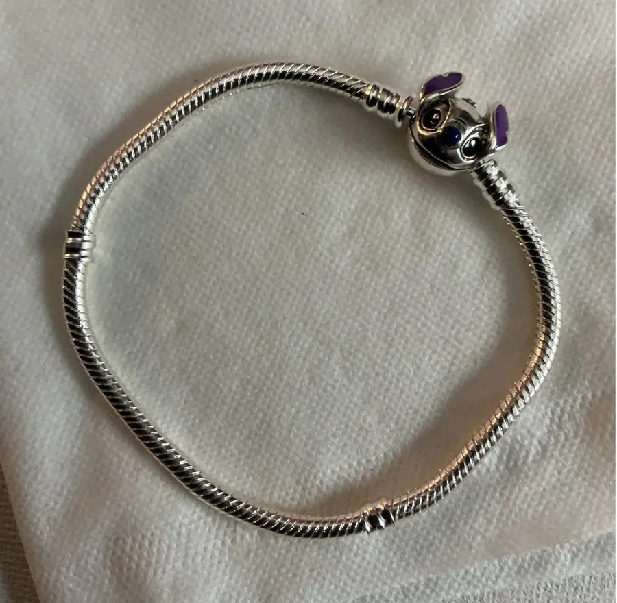 Pandora Disney Stitch Clasp Bracelet 7.5" 19cm Sterling Silver