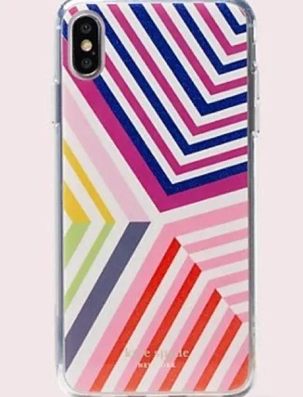 {IPHONE XSMAX}kate spade glitter geobrella rainbow