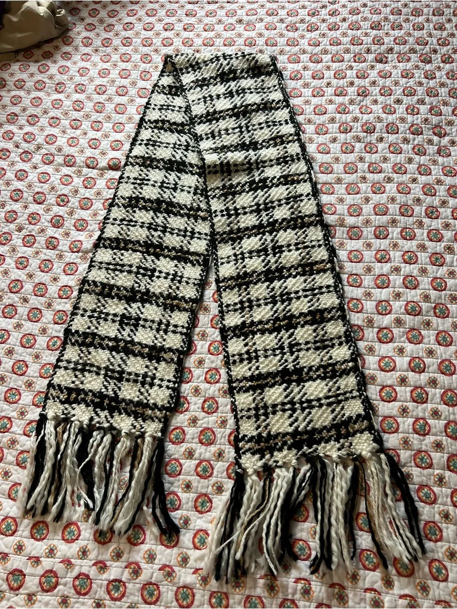 Vintage 90s Plaid Wool Blend Liz Claiborne Scarf