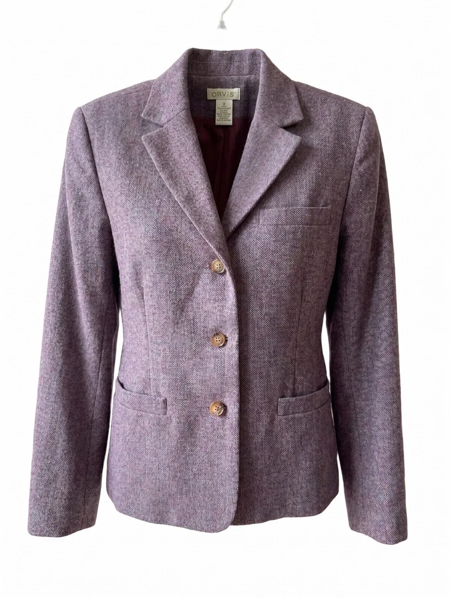 Orvis Women's Wool Blend Blazer Jacket Size 12