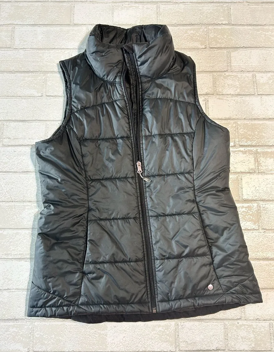 Calia Black Quilted Puffer Vest Outdoors size Medium