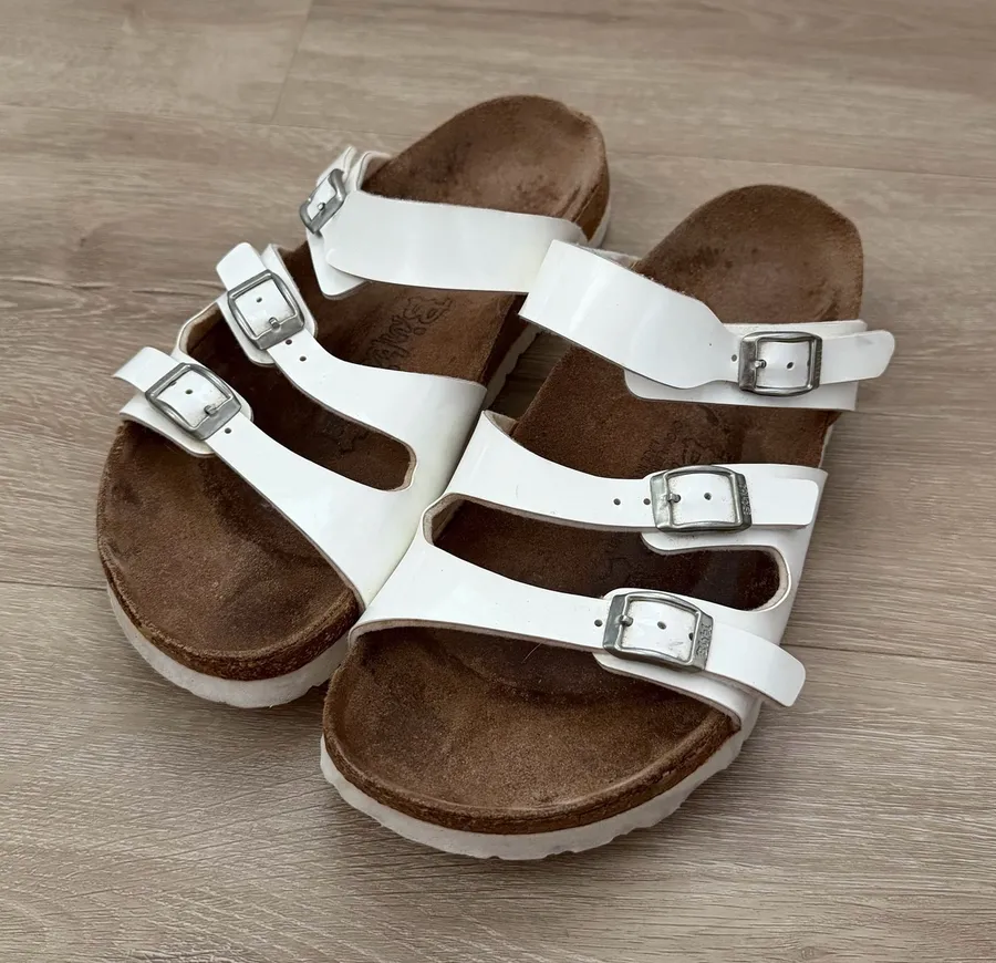 Birkenstock Birki’s Florida Birko-Flor sandals in white