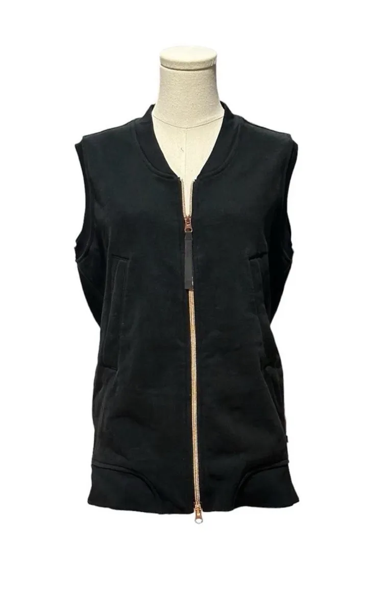 Lululemon Departure Vest Black with Rose Gold Zipper (Size 4)