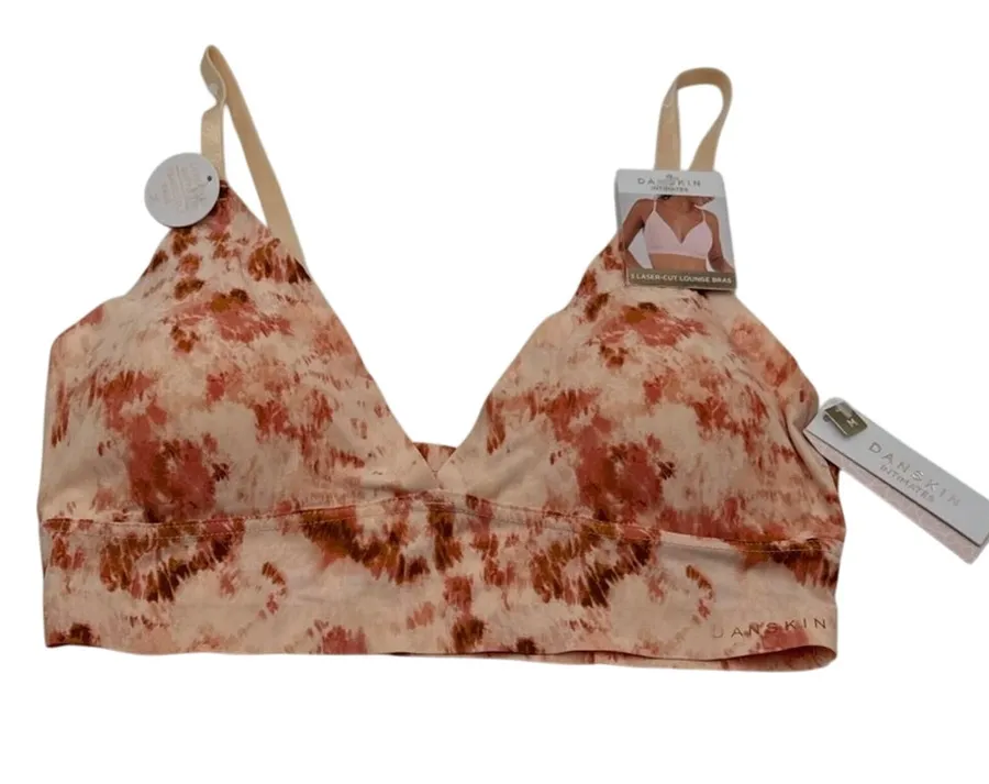 Danskin Intimates Tie-Dye Bra Laser-Cut Lounge New Medium