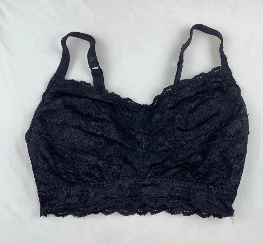 Lace Bralette Black Size M