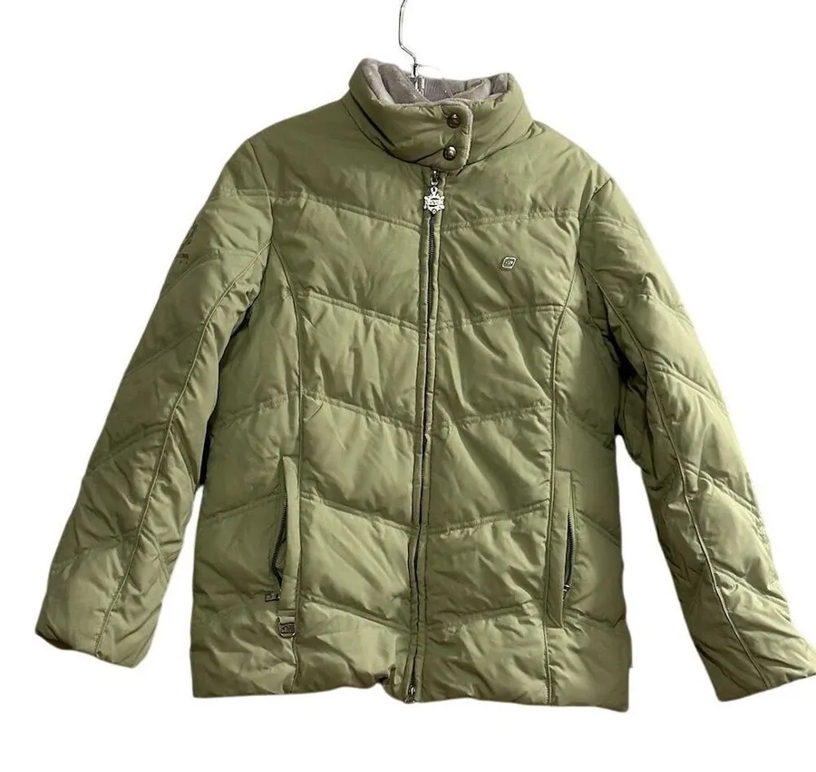 Free Country Women's Green Puffer Jacket Size S Winter Casual