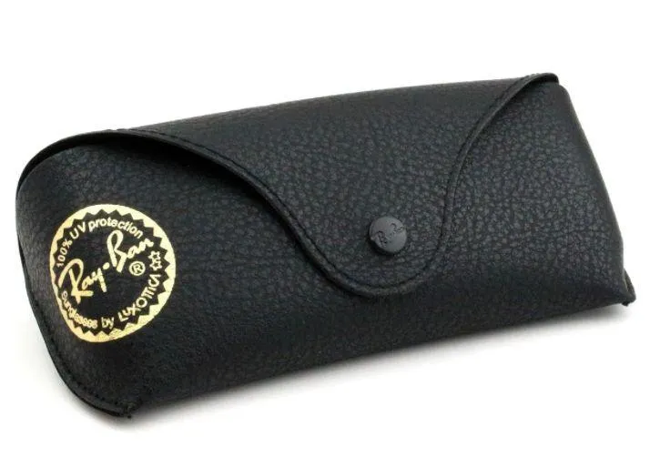 Ray-Ban Textured Black Leather Travel Eye Glasses Sunglasses Case