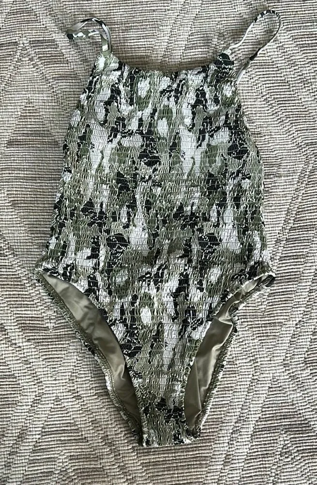 Victoria's Secret Camouflage Ribbed Swimsuit Medium