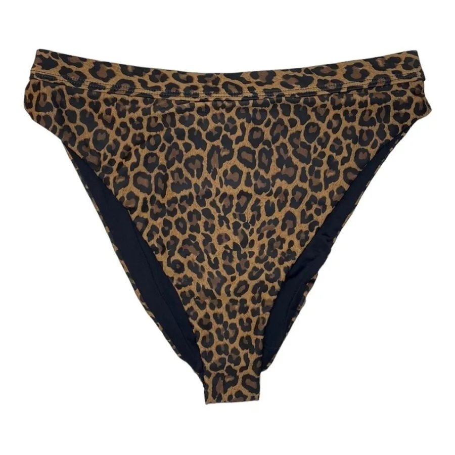 Dippin' Daisy's Women’s Animal Print Ultra High Waist Bikini Bottoms Size Medium