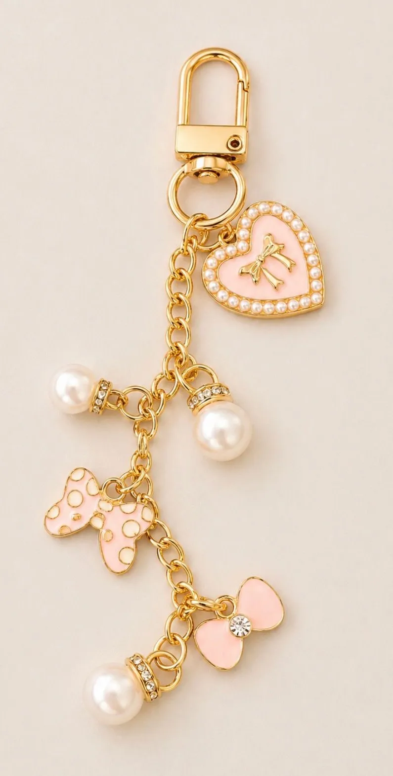 Pink Pearl Keychain