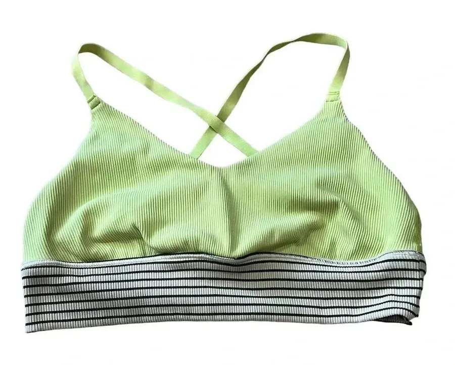Offline by Aerie Women's L Green Neon Sports Bra Medium Support Size L