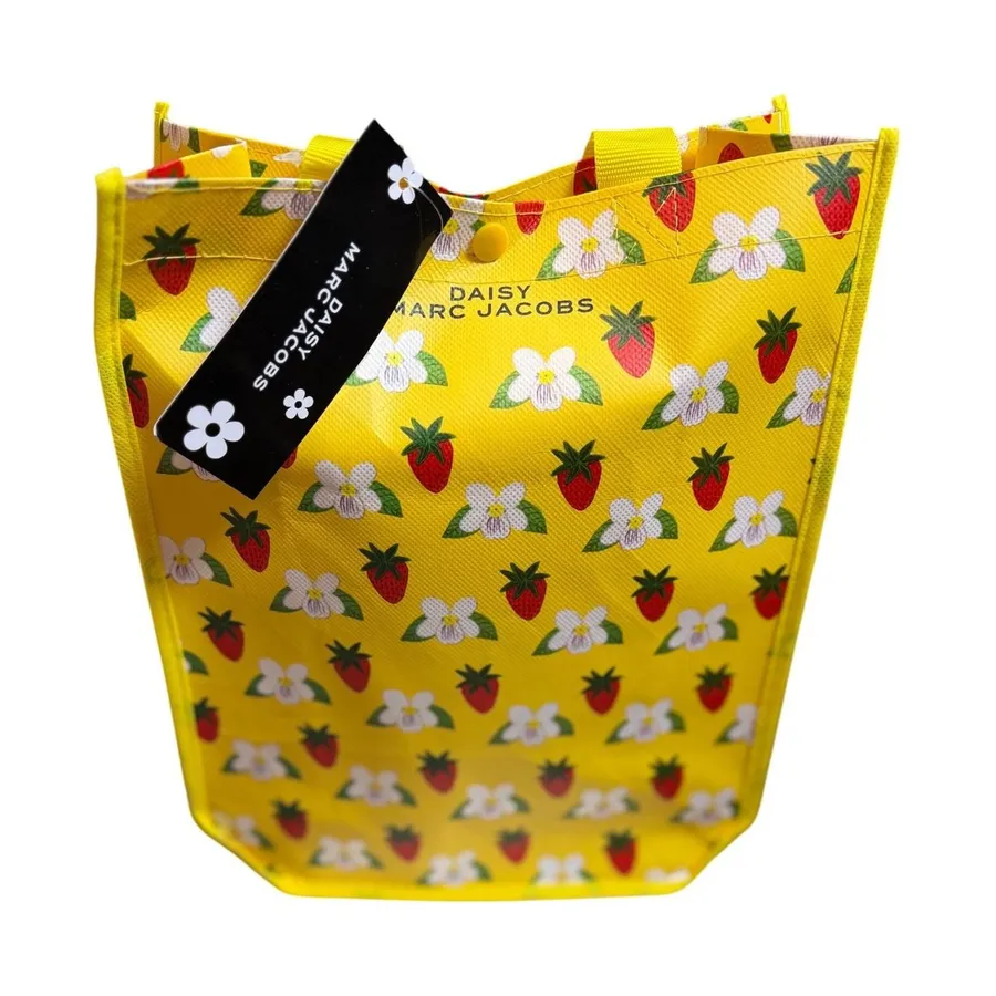Daisy Marc Jacobs Yellow Strawberry Tote Bag NWT Floral Picnic Shopper