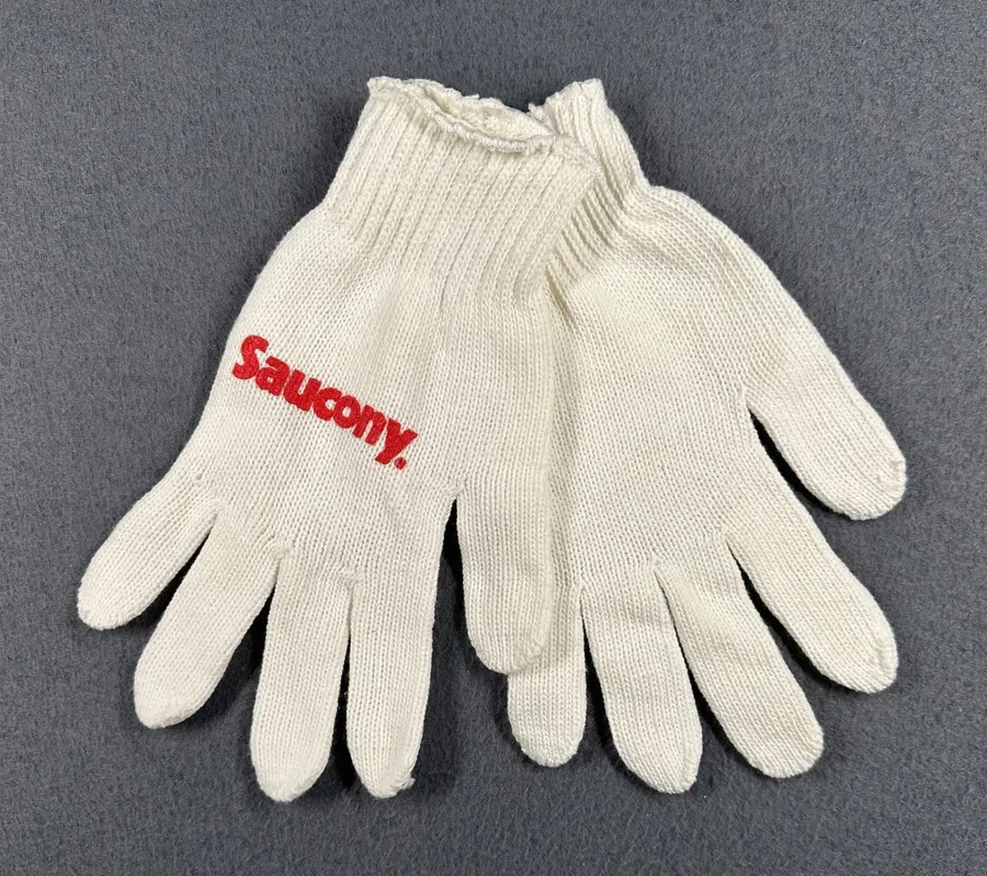 Vtg Saucony White Gloves Womens Knit Athletic Sportswear Warm Winter Accessories