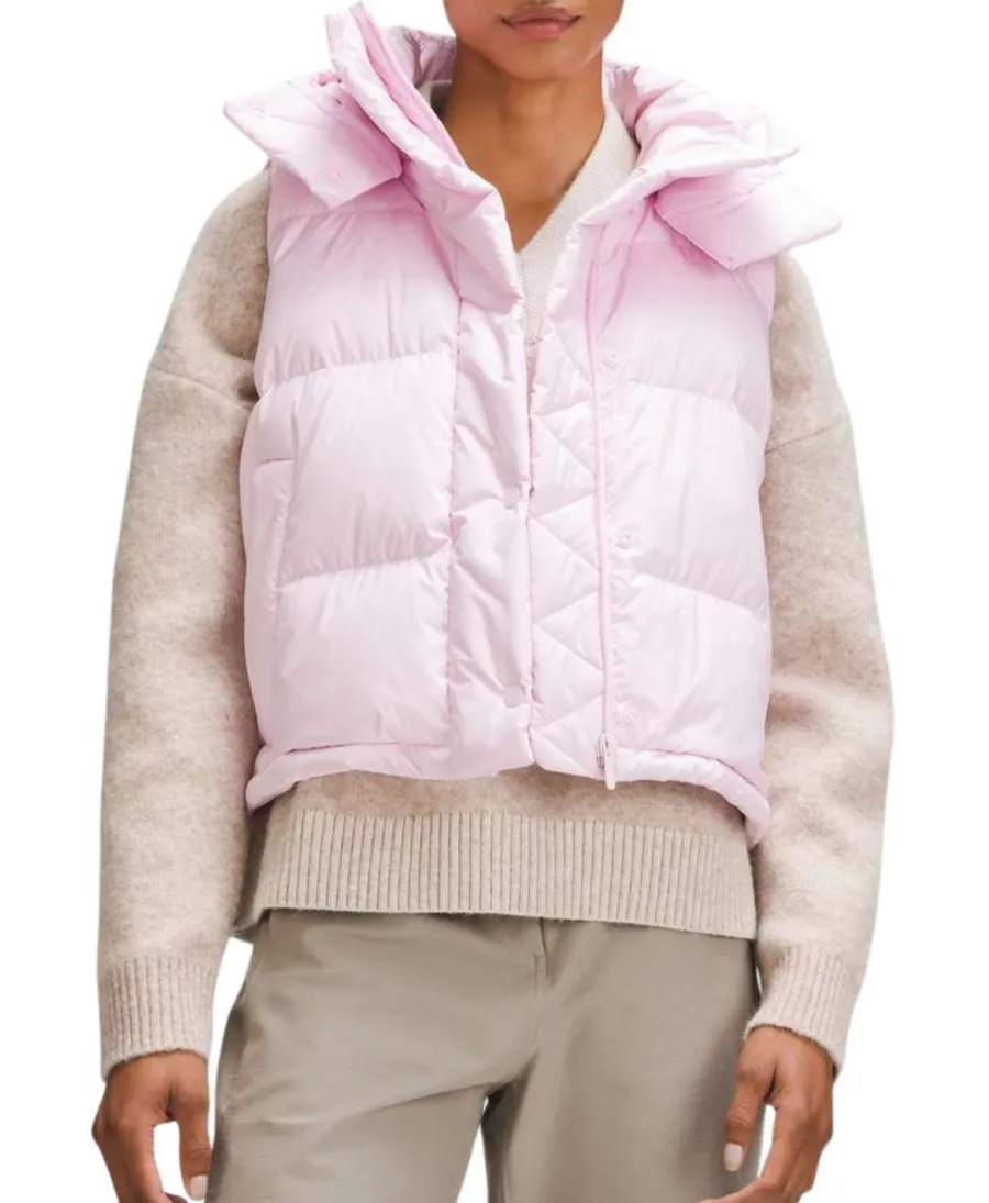 Lululemon Wunder Puff Cropped Vest *Meadowsweet Pink