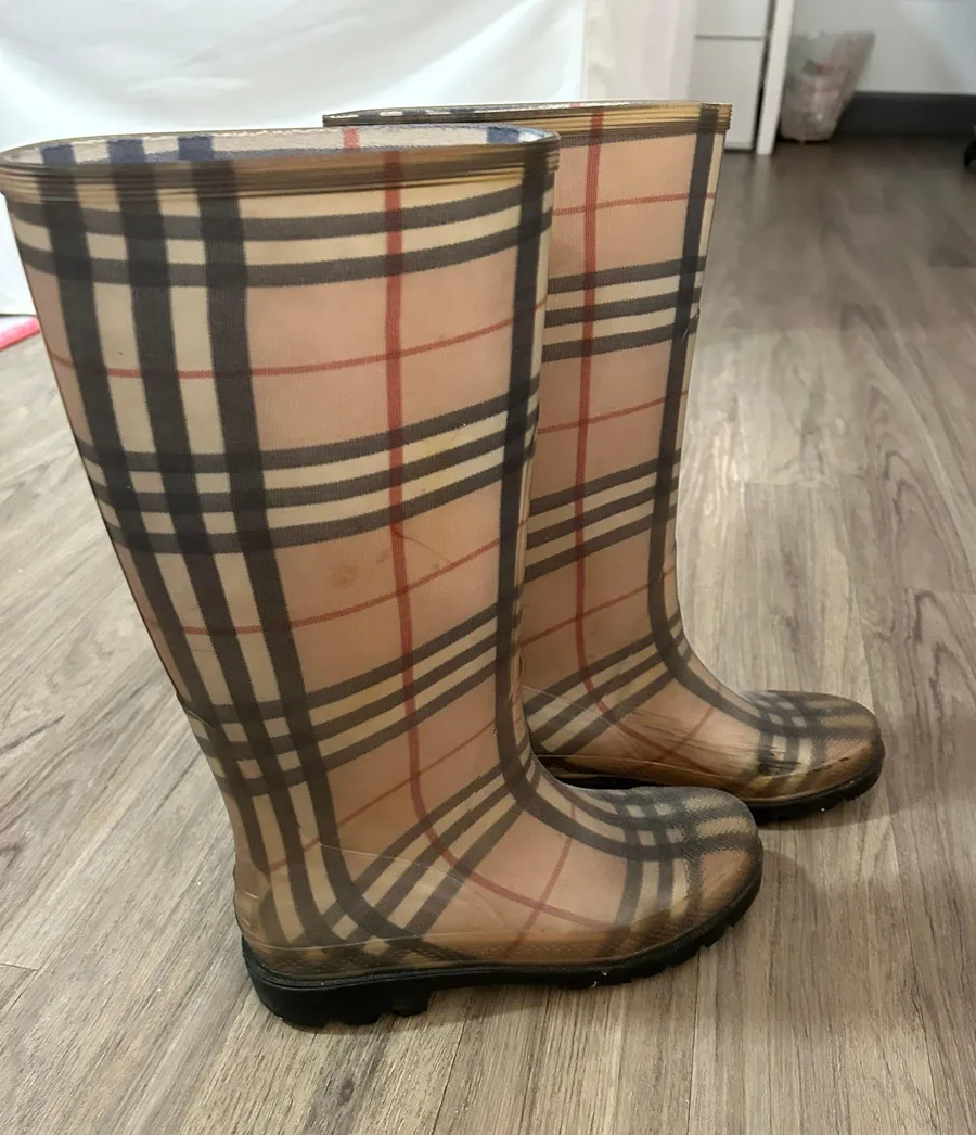 Rain Boots - Check Print
