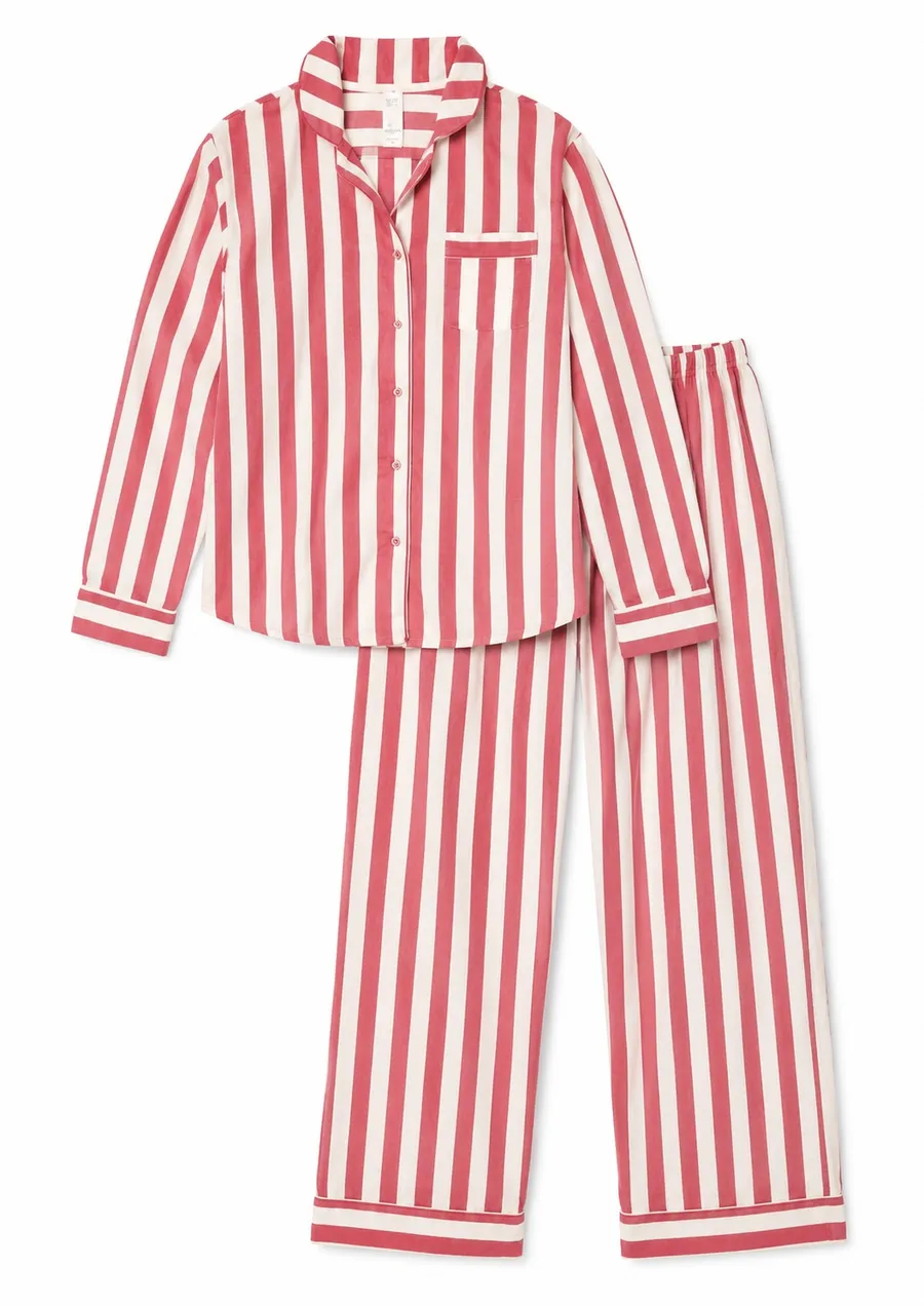 Stars Above Striped Pajama Set Button Front Lounge Sleepwear Women's, sz S