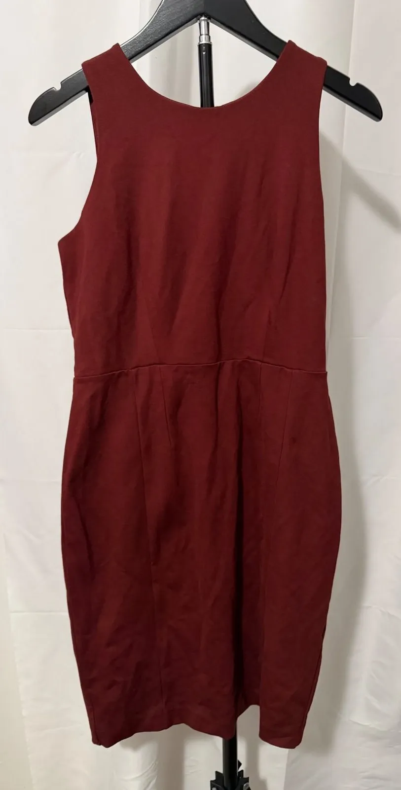 Ann Taylor Petite Burgundy Sleeveless Sheath Dress 4P New With Tags 21812804
