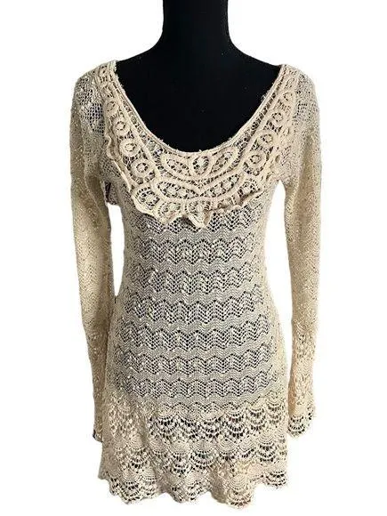 A’reve Bohemian Crochet Long Flare Sleeve Cover