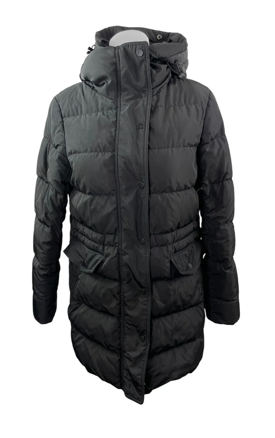 Aritzia Babaton Women's Black Down Hoodie Long Sleeve Puffer Coat Jacket Size S
