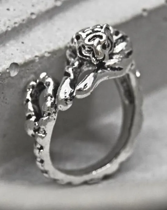 Silver Wrapped Tiger Ring