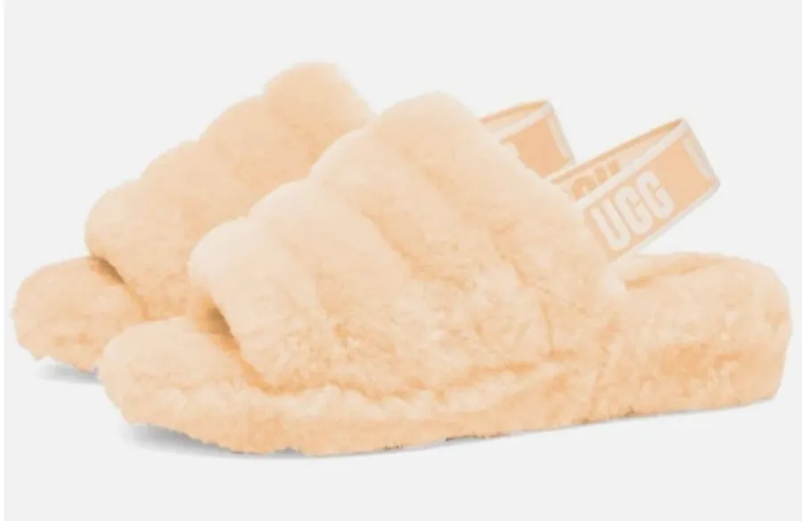 UGG Fluff Yeah platform slippers light peach size 11