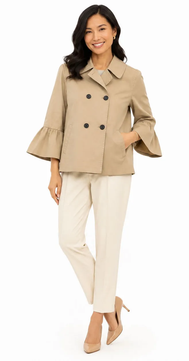 Draper James Womens Jacket Size 4 Preppy Cottagecore Coastal Chic Office Classic