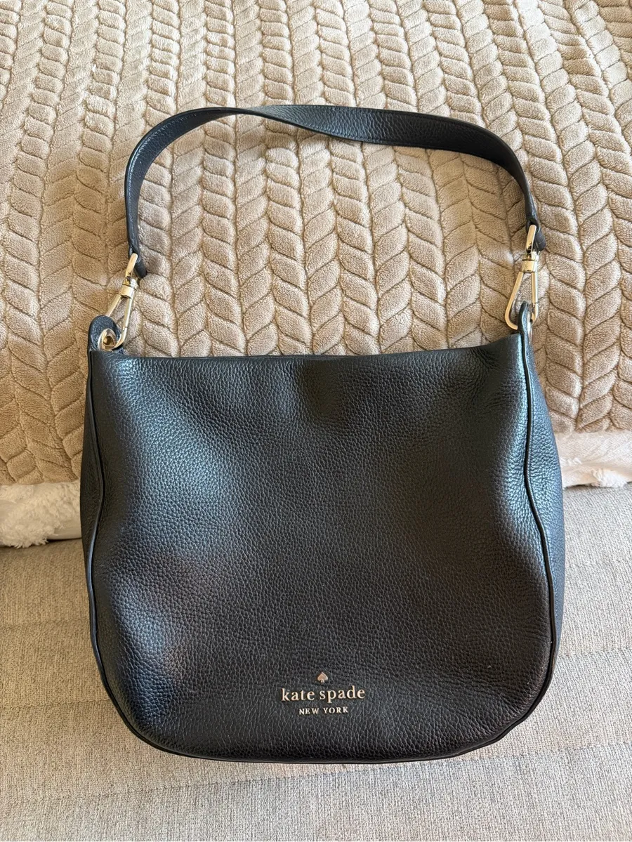 kate spade Black Pebbled Leather Shoulder Bag