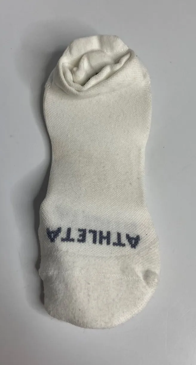 Athleta No Show Socks Womens OS White Good Low Profile Athletic Breathable