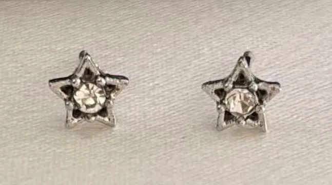 6mm Small Mini CZ Star Stud Earrings for Men Women Streetwear Punk Hip Hop Unisex Style Silver