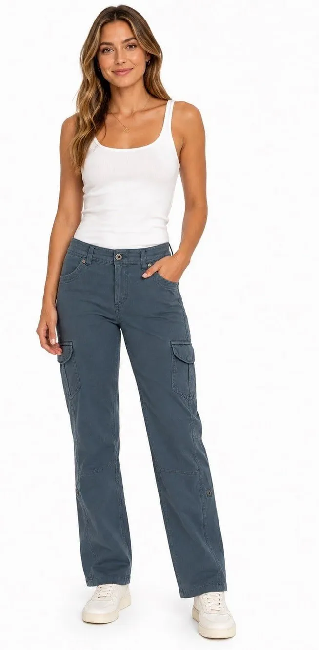 Kuhl Women’s Size 6 Reg Blue Cargo Hiking Pants Stretch Outdoor Utility