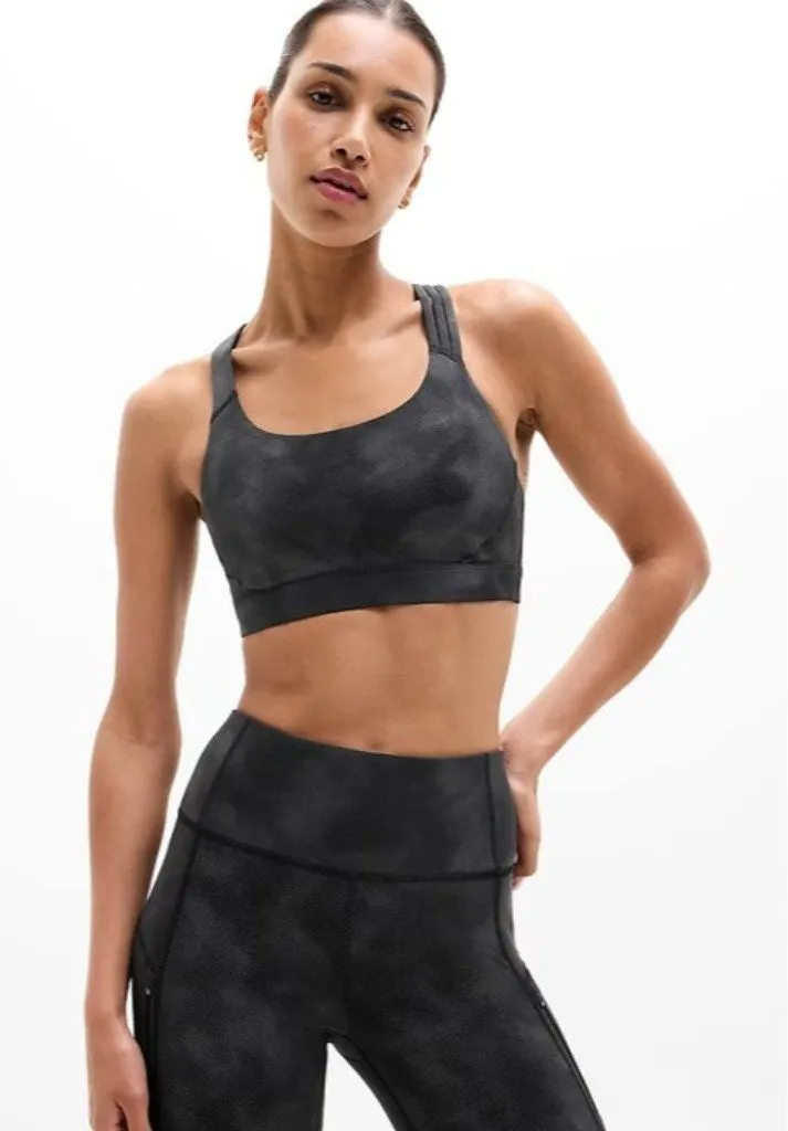 New Athleta S Train Free Reflective Sports Bra Black Small Cup A-C