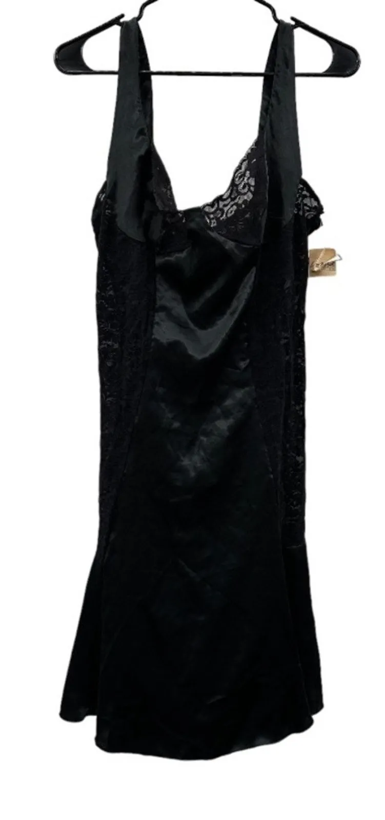 Vintage Evan Picone Black Lace Sleeveless Intimate Lingerie Slip Dress Size L Size L