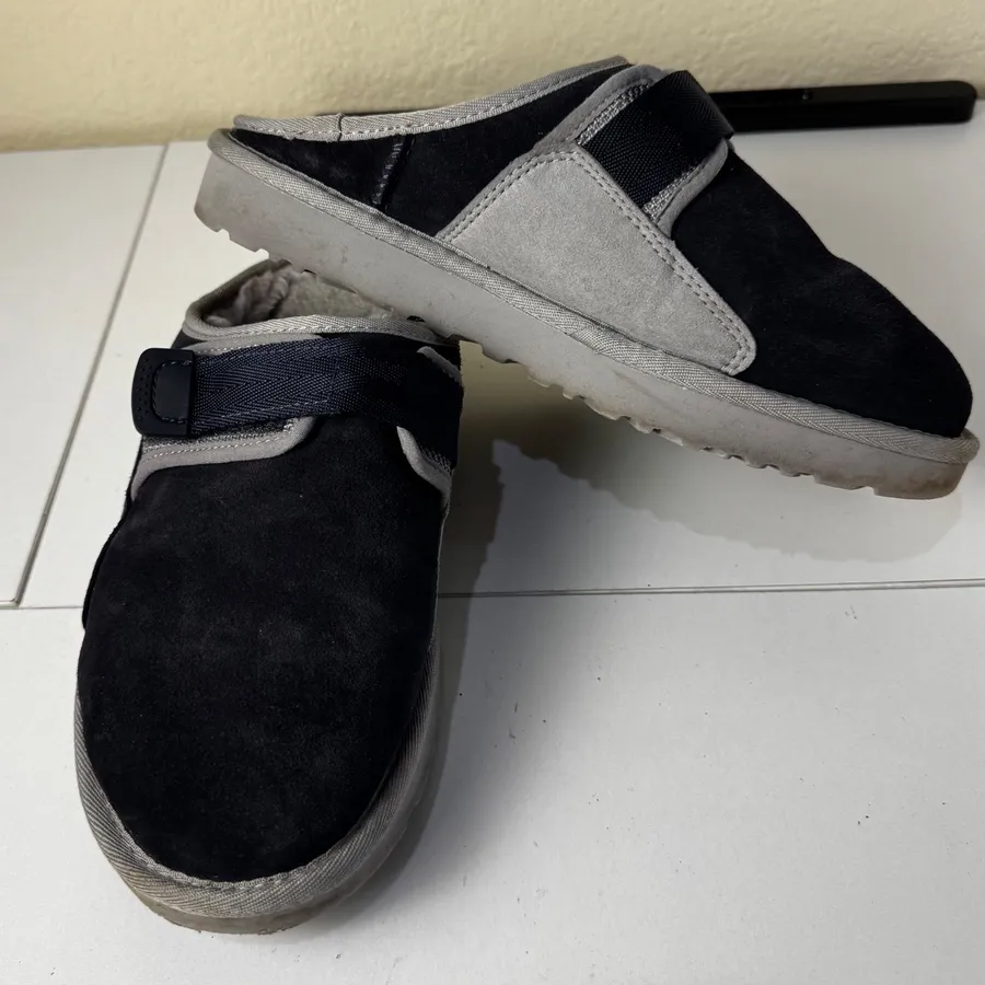 UGG Dune Slip On Suede Shearling Slippers Womens 7 Cozy Gorpcore Adjustable Cozy