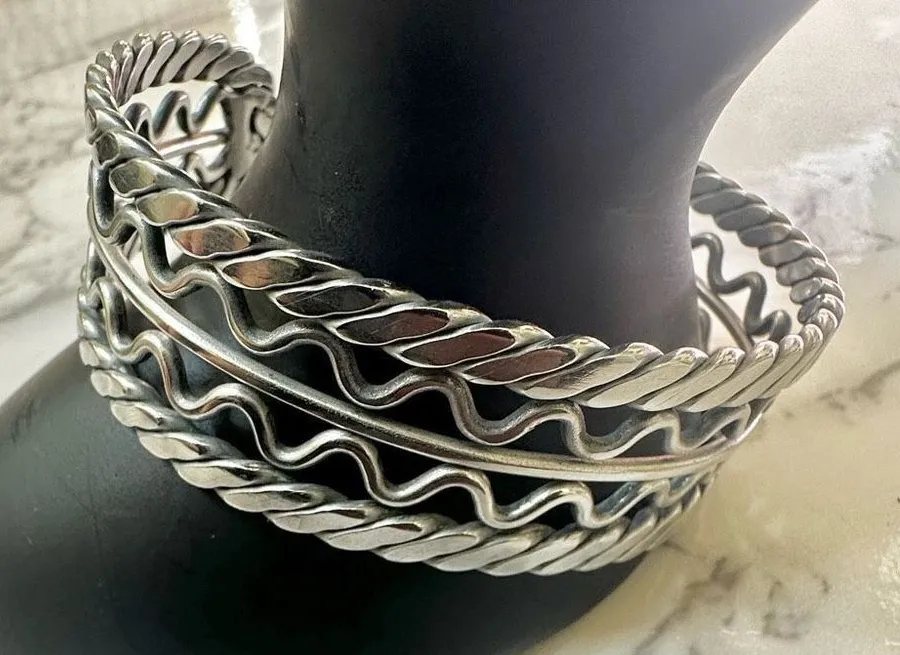 Silver tone cuff bracelet Silver