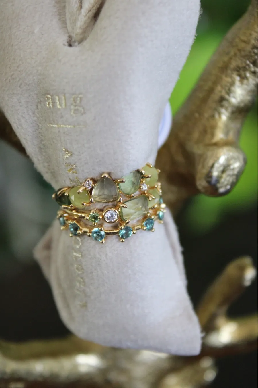 Anthropologie August Birthstone Stacking Ring Set Size 5 NWT MSRP $58