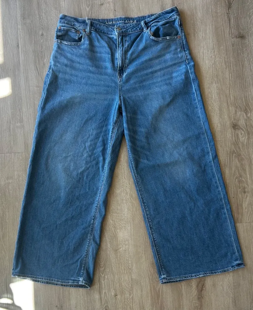 American Eagle Stretch Wide-Leg Jeans – Size 16 Short