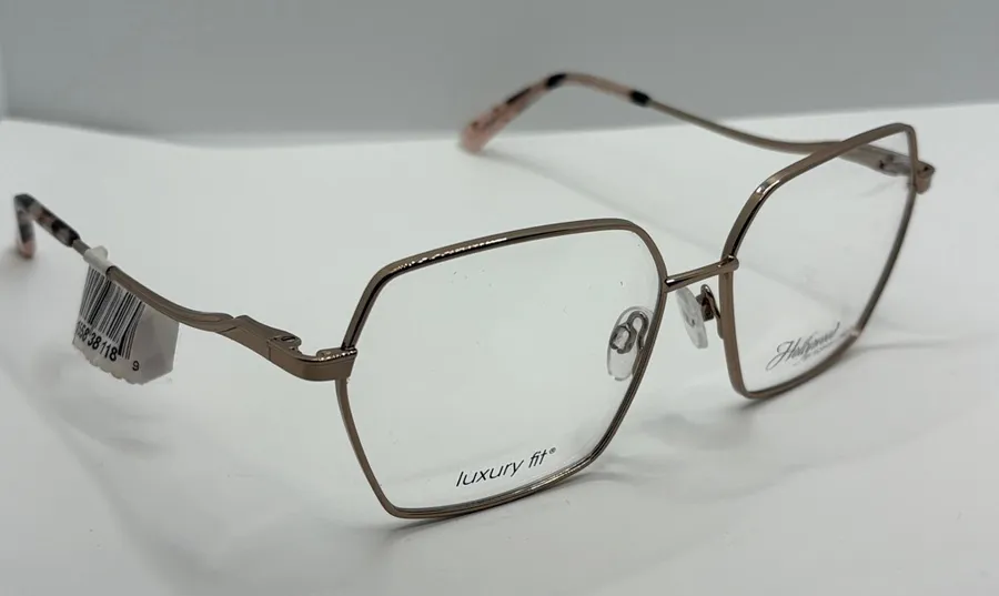 Hollywood by Sophia Loren Luxury Fit rose Gold blush Square Glasses 56
