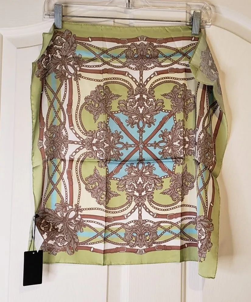 New Green and Brown Scarf Green