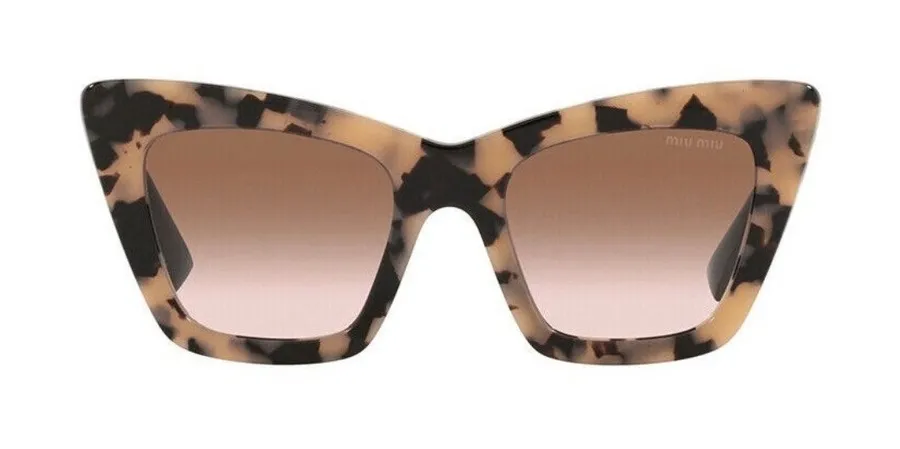 Chic Miu Miu MU 01WS Brown Havana Cat Eye Sunglasses