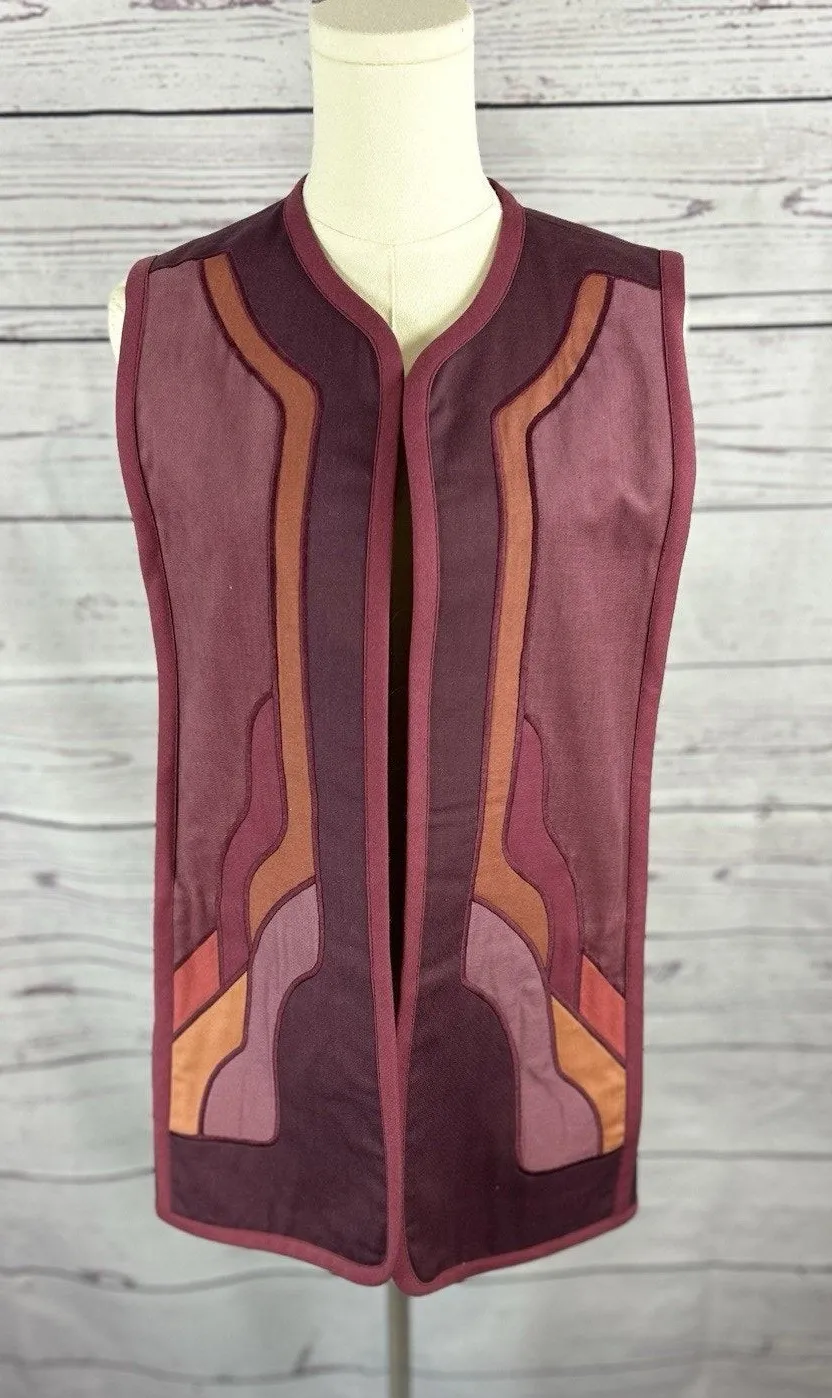 Vintage 70s G. Girvin Seattle Women’s Cotton Duster Vest Boho Mod Size M Size M