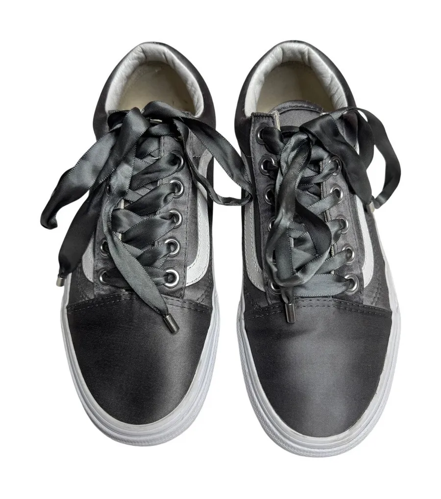 Vans Old Skool Satin Lux Gray Sneakers Women's Size 6.5