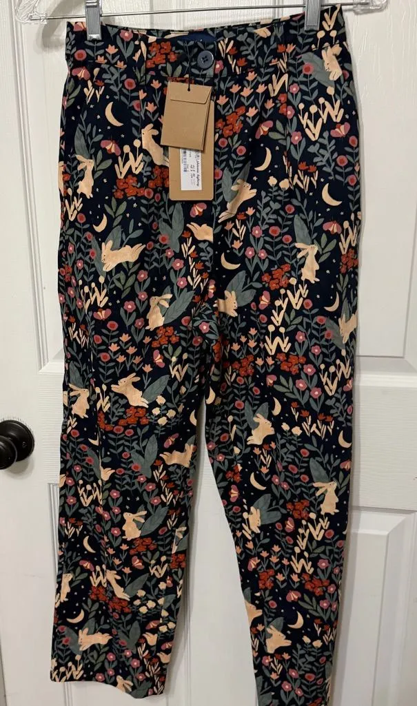 NWT Princess Highway Midnight Rabbit Pants Trousers size 0 cottage core Black