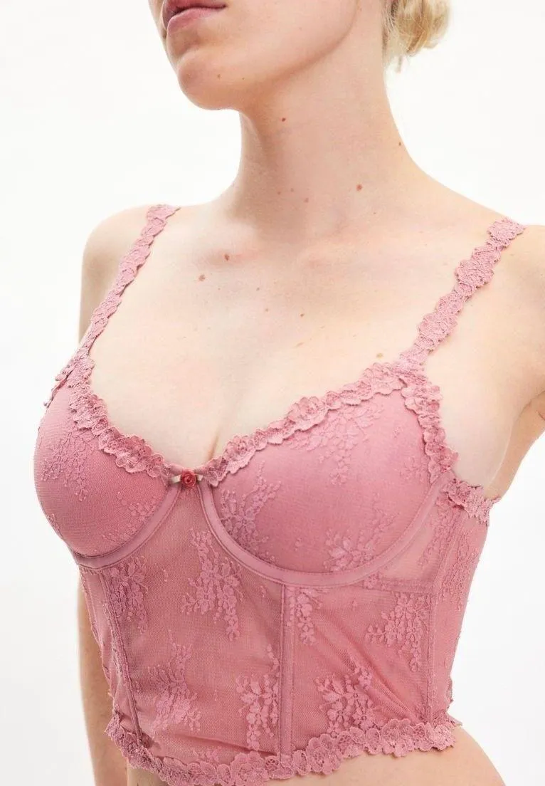 Out From Under Firecracker Lace Corset NWT Size S - Berry