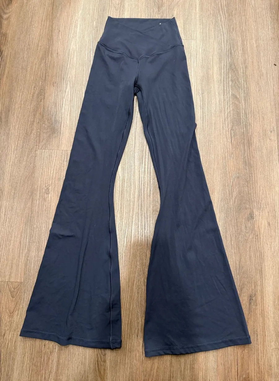 OFFLINE by Aerie Real Me High Rise Flare Leggings Navy Blue Short Inseam Small