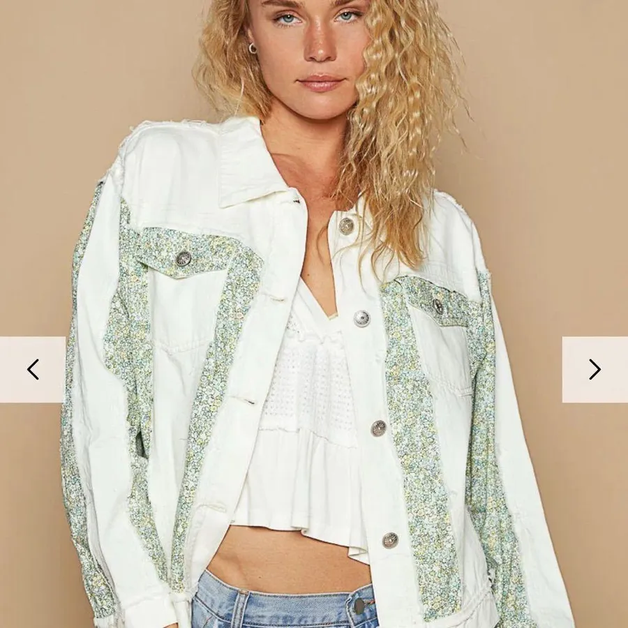 POL Carenda Long Sleeve Denim Patch Jacket Top