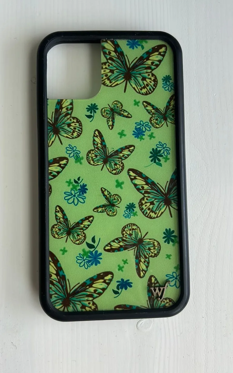 Green Butterfly Wildflower Case
