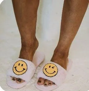 Open Toe Smiley Slippers